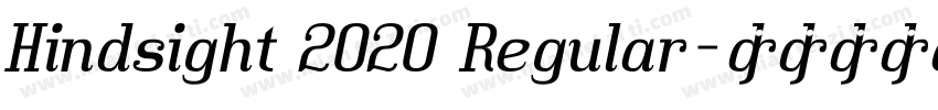 Hindsight 2020 Regular字体转换